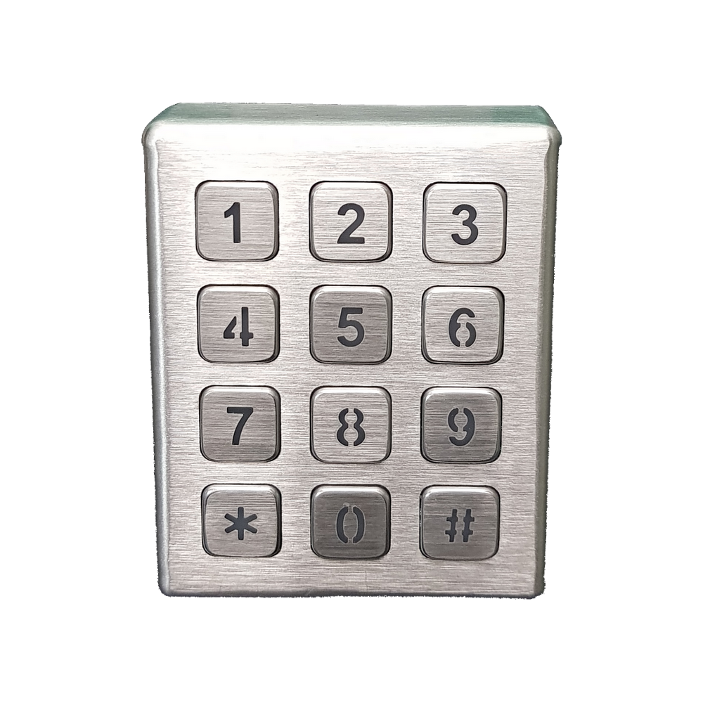 Clavier inox X Métal de l’antidémarrage XOTP